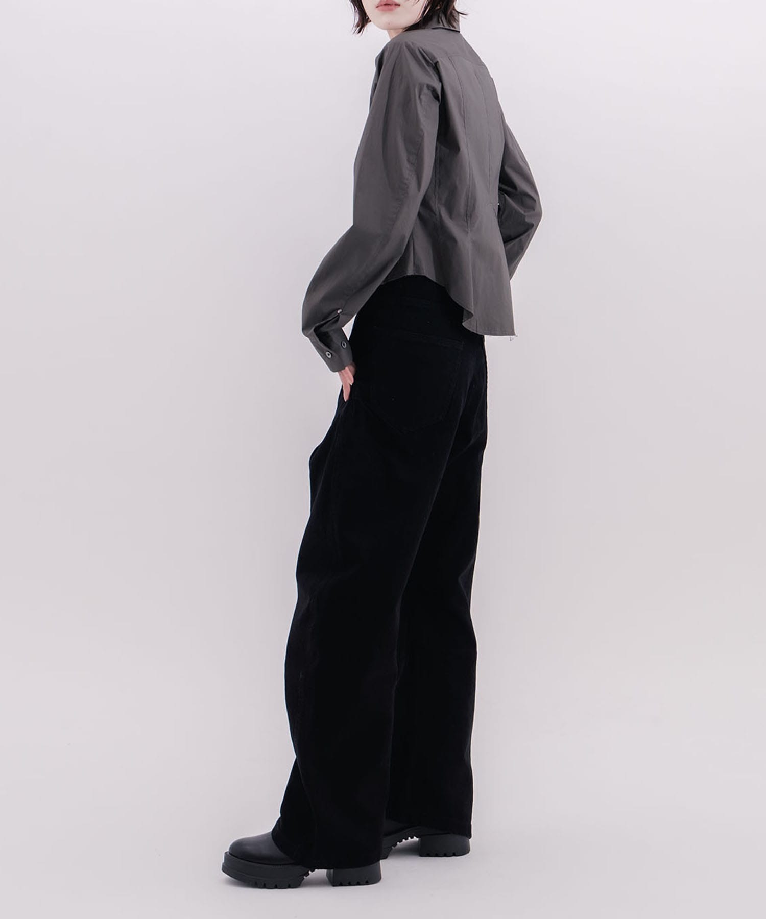 fitted zip up shirt CONZ