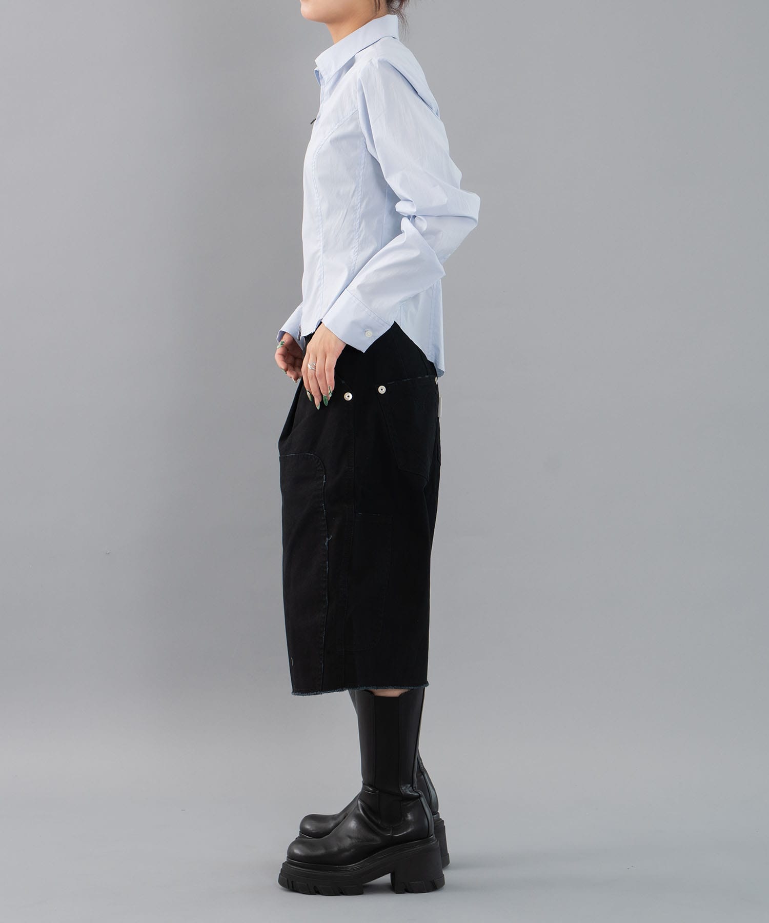 fitted zip up shirt CONZ