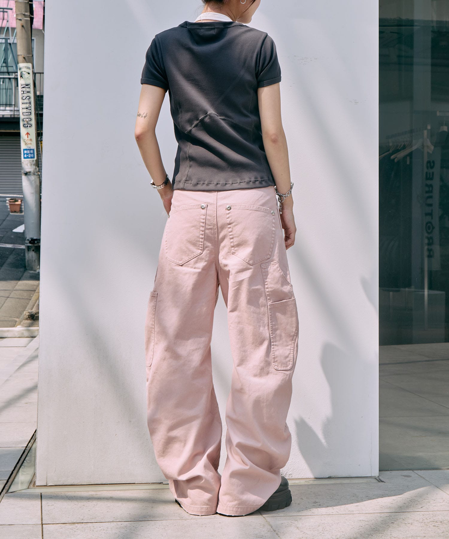 duck double knee curved leg pants CONZ