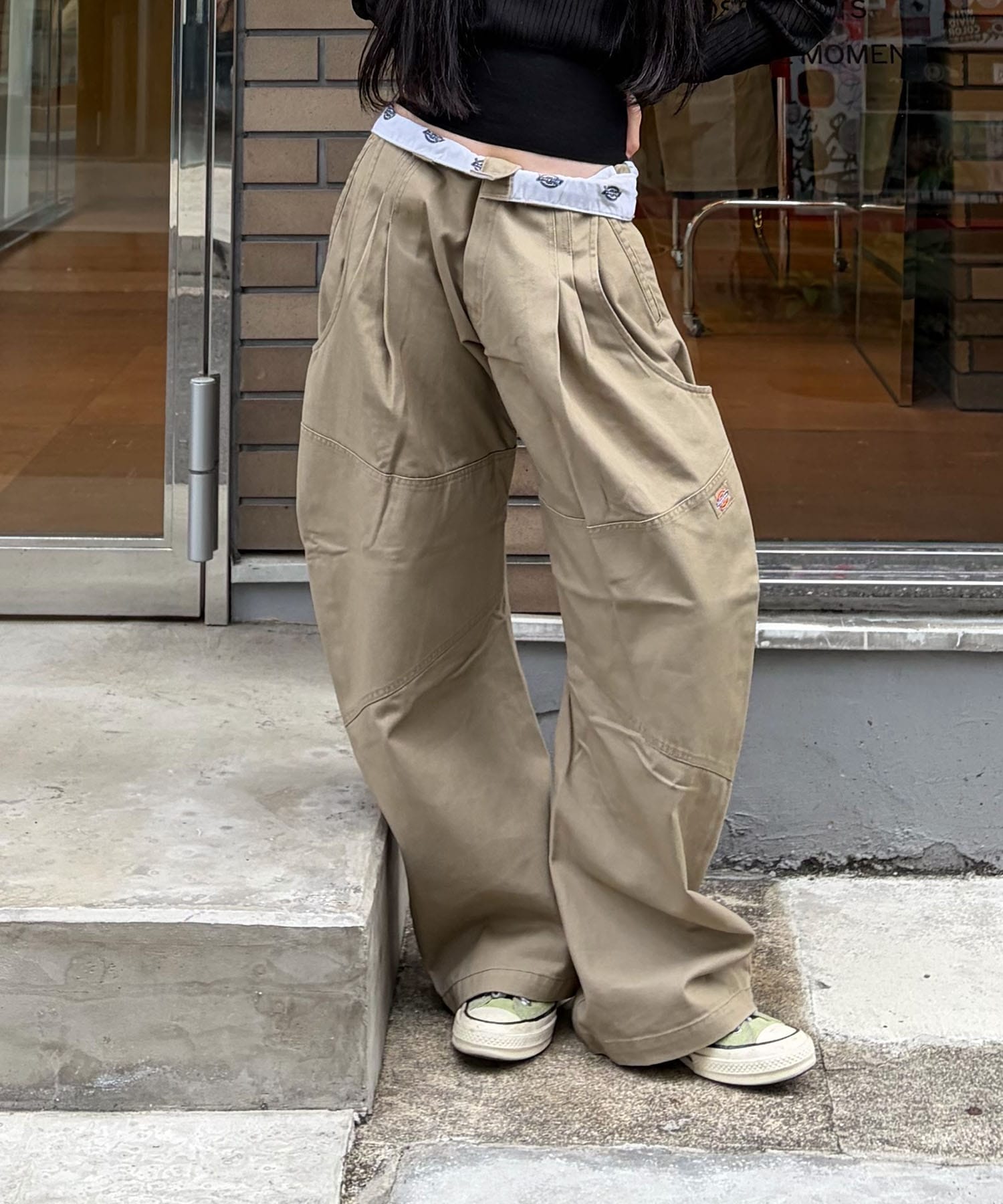 Dickies×NVRFRGT DOUBLE KNEE CURVED LEG UTILITY WORK PANTS NVRFRGT