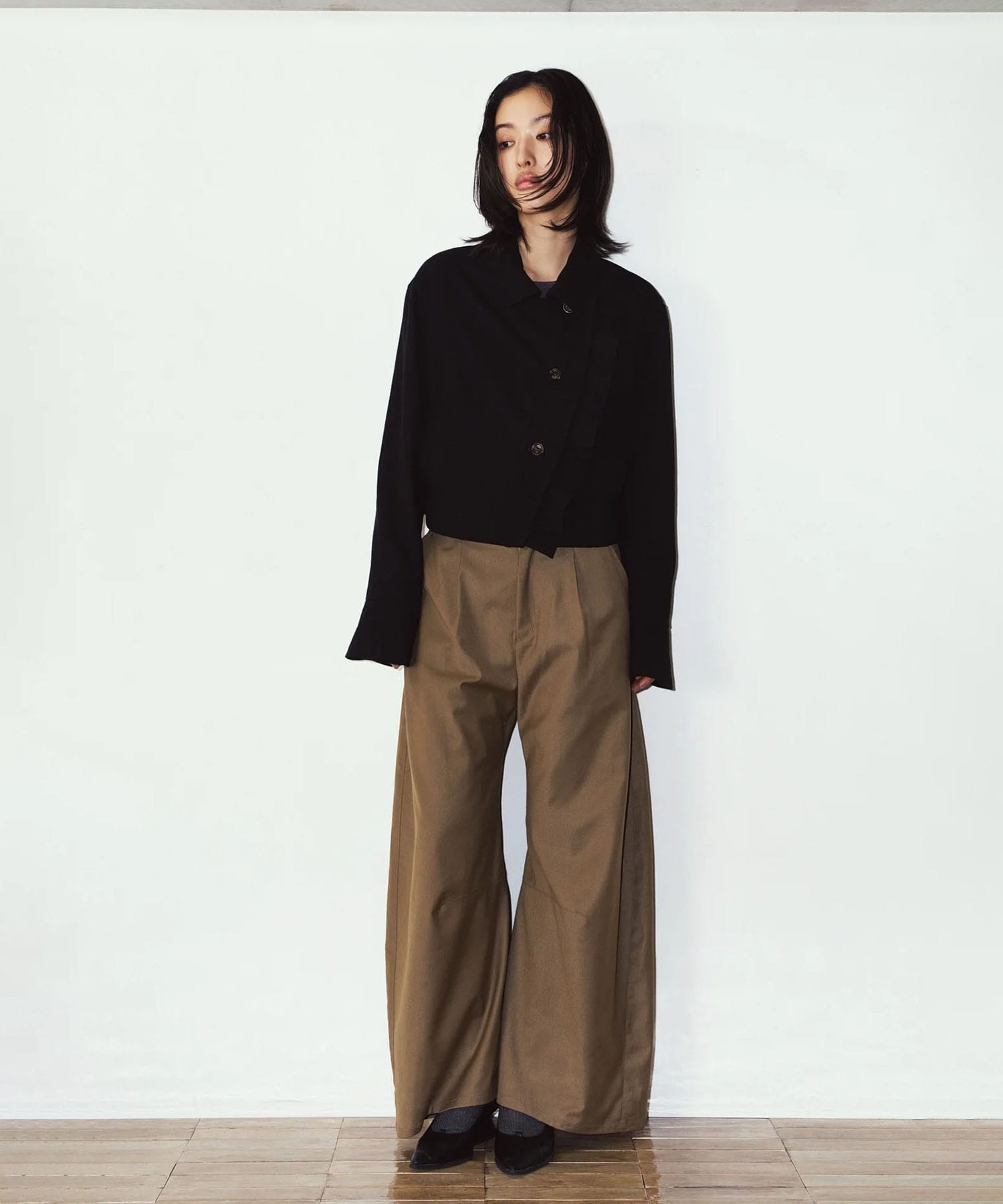 2way cropped frill jacket Knuth Marf