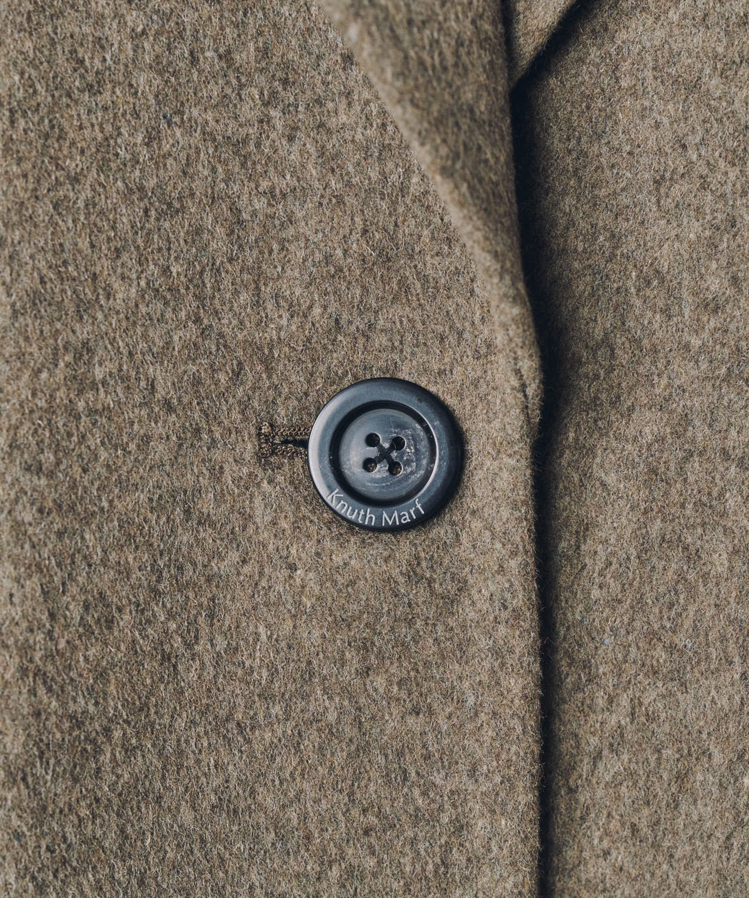 single-breasted long coat/navy Knuth Marf