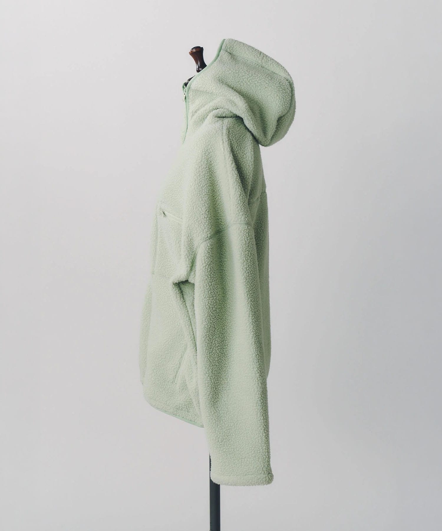 curved zip boa hoodie(unisex) Knuth Marf