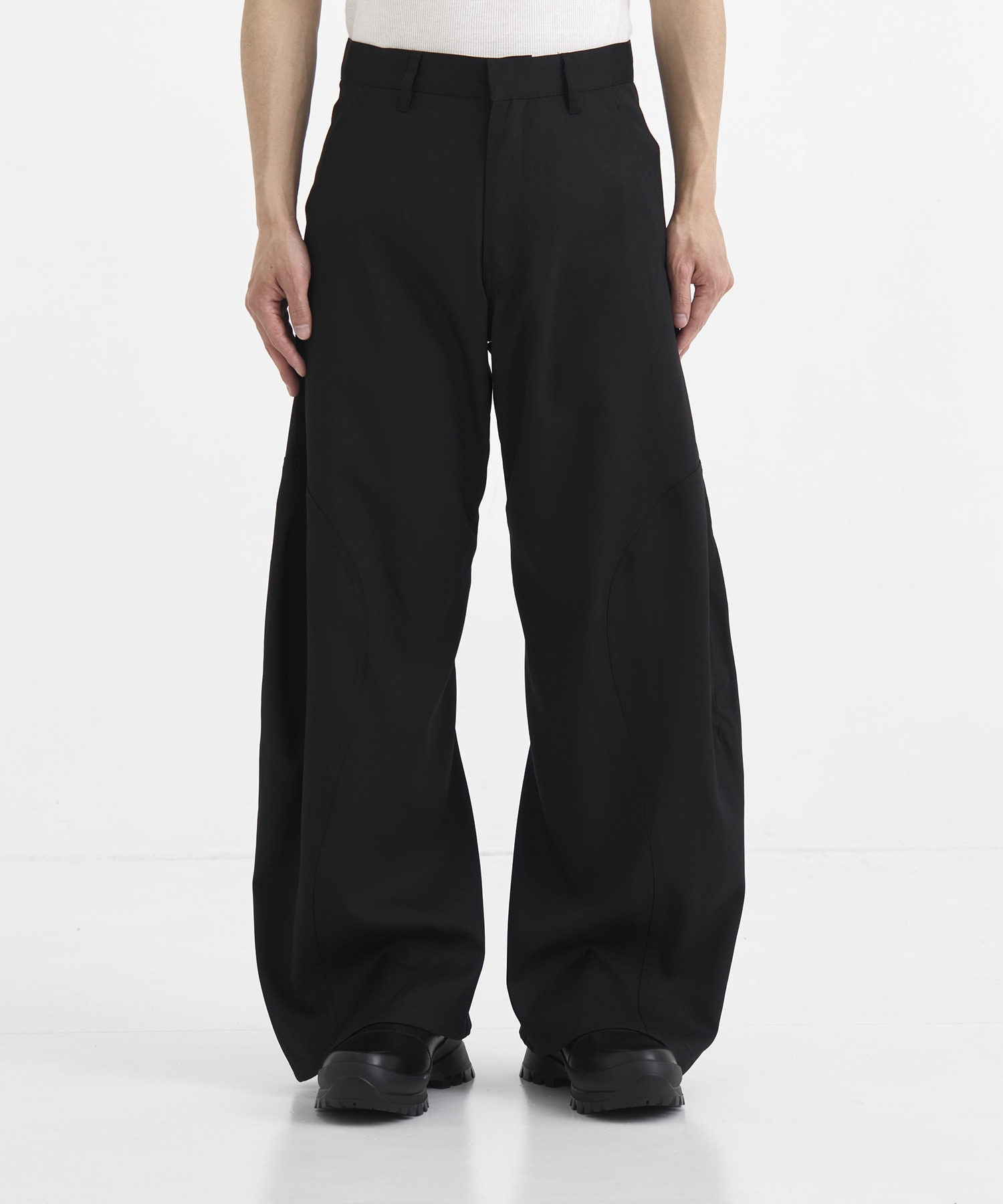 別注 CURVED LEG WORK PANTS NVRFRGT