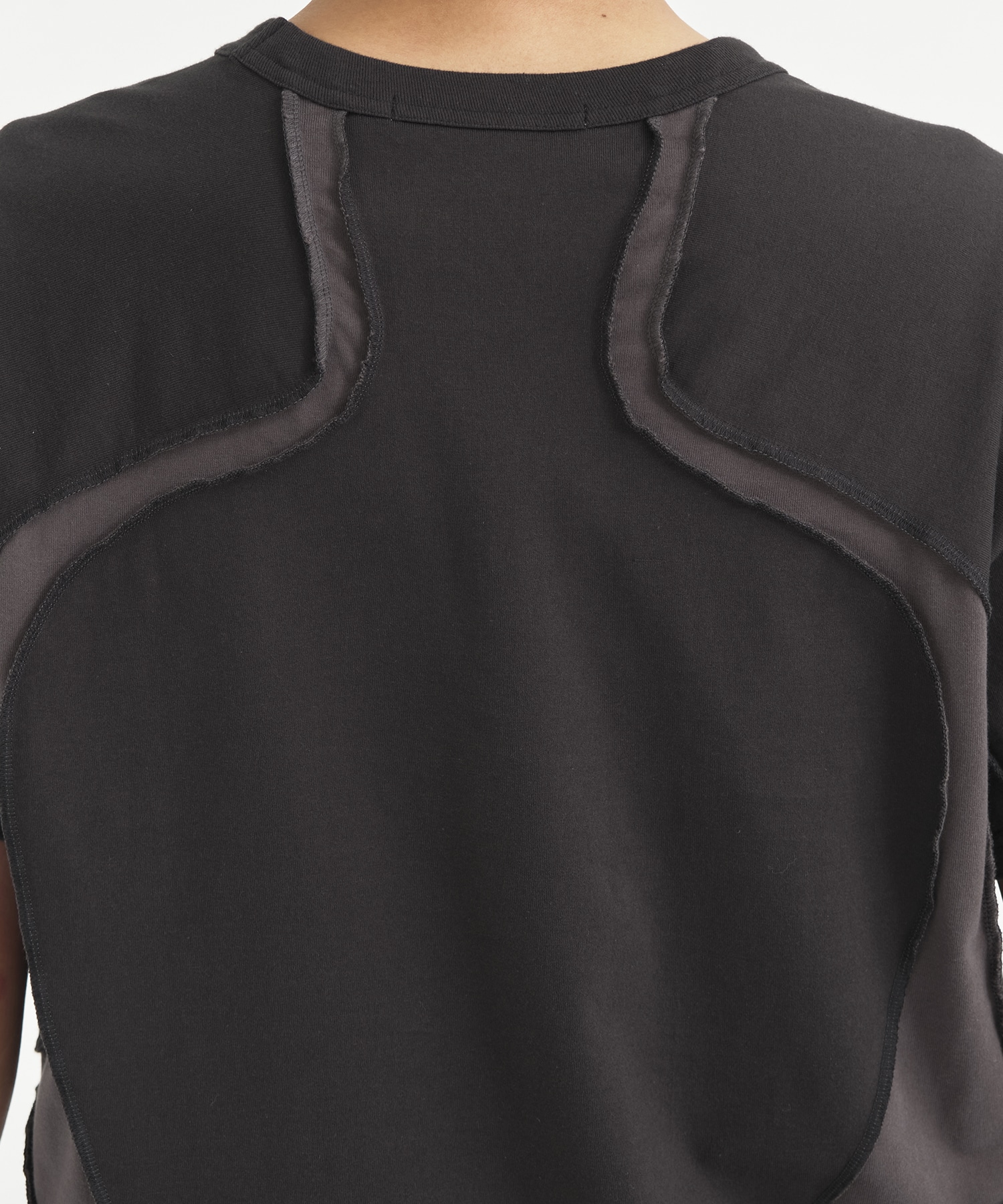 別注 PANELED HALF SLEEVE T-SHIRT NVRFRGT