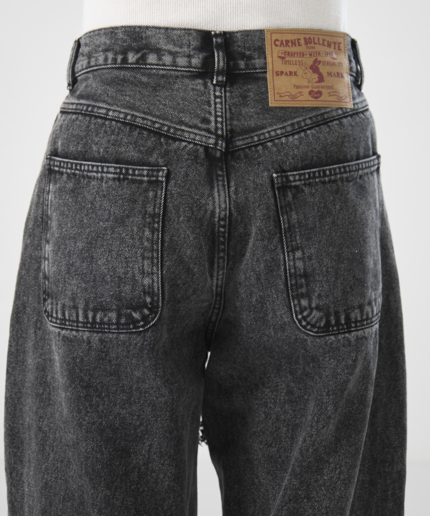 別注 HEART DENIM PANTS carne bollente