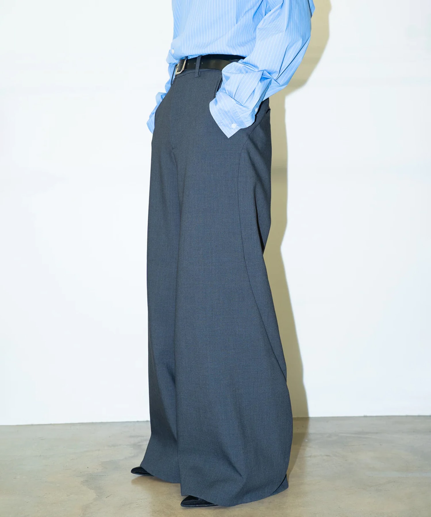 SIDE SLIT WIDE PANTS 