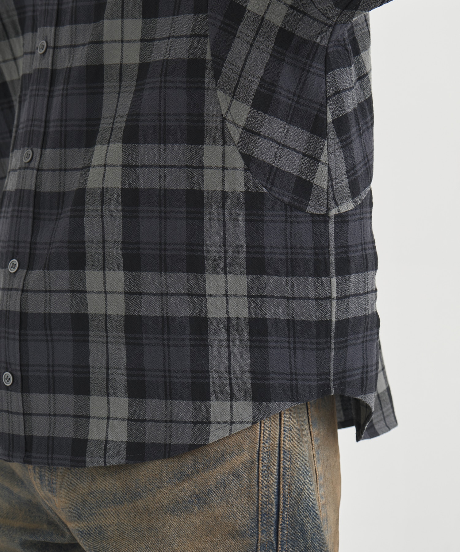 COMPACT FIT WOOL PANEL SHIRT CONZ