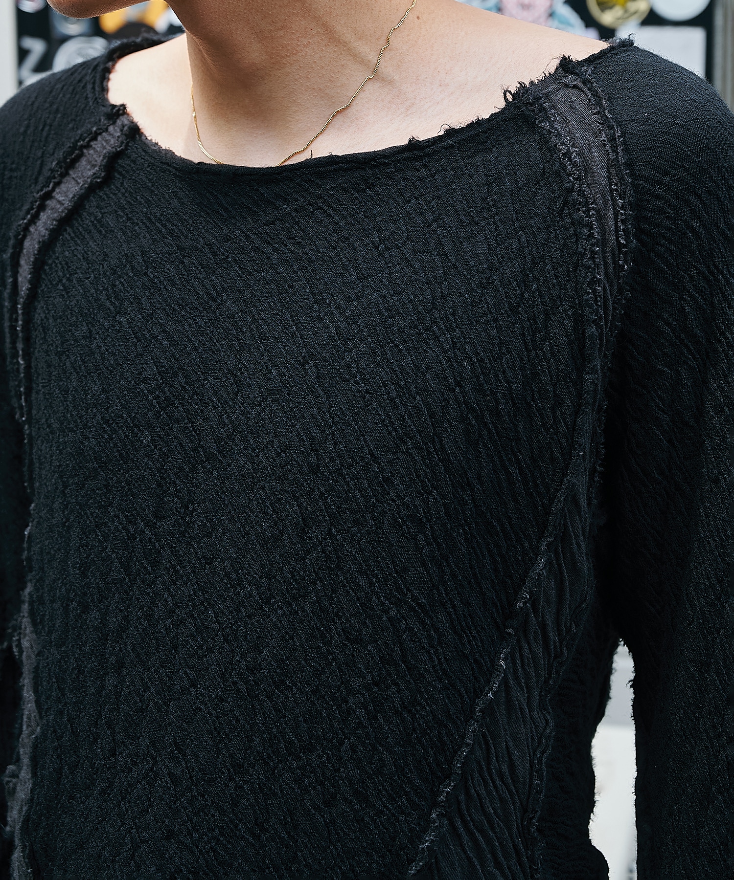 PANELED LONG SLEEVE T SHIRT NVRFRGT