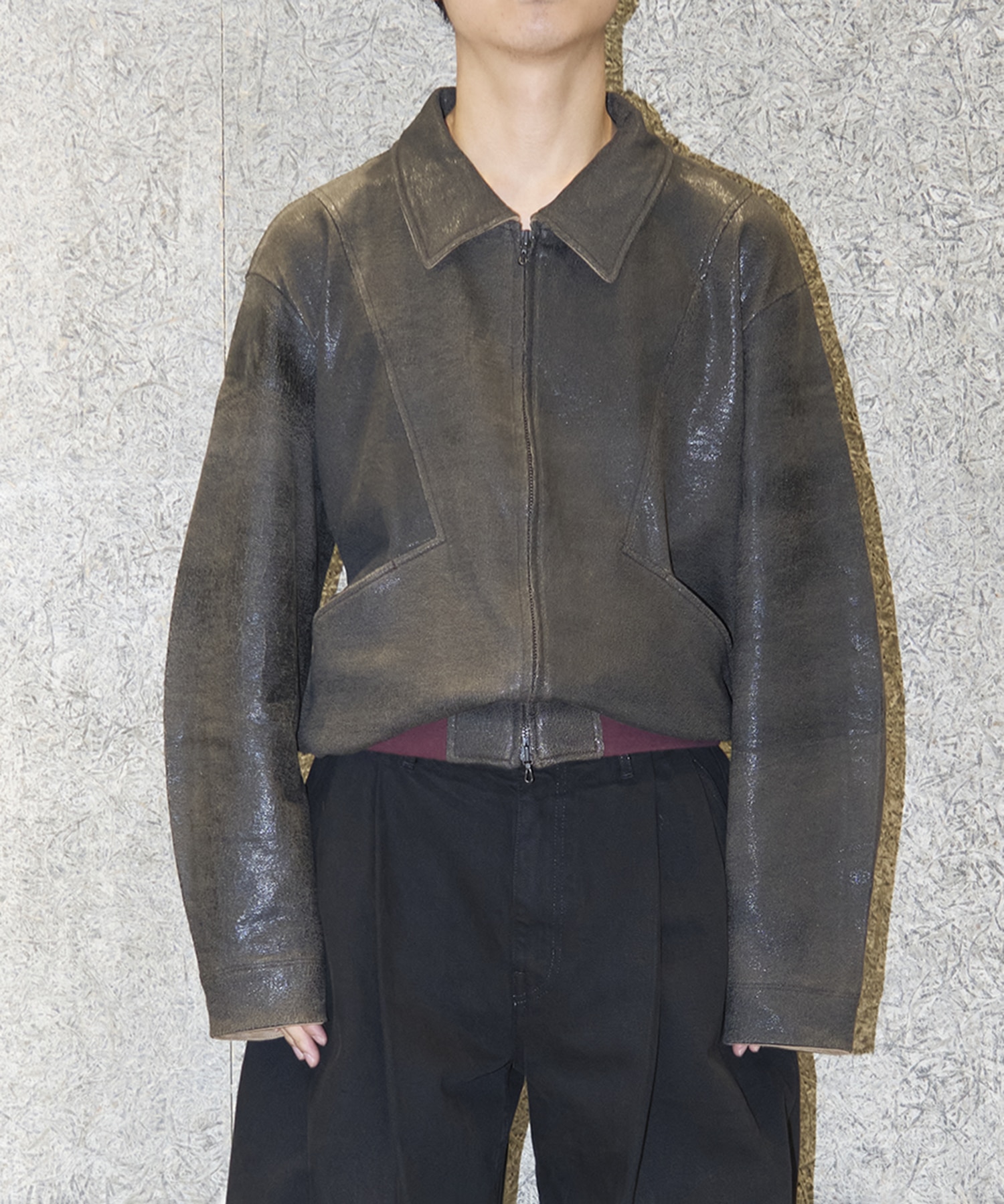 トップス ANTHEM A 25aw CRACK TERRY BLOUSON BROWN CRACK TERRY BLOUSON(M BROWN): ANTHEM A: MENS｜CONZ ONLINE STORE