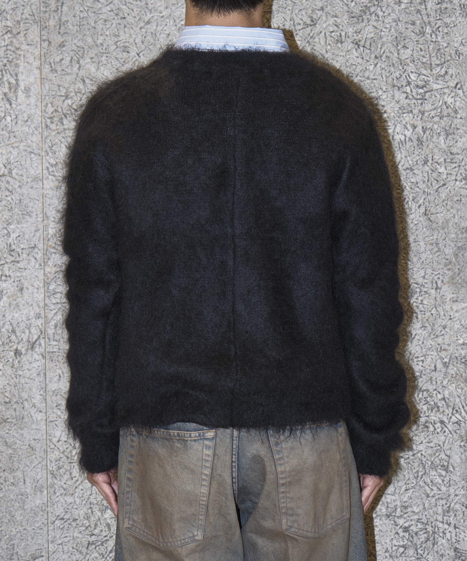 BRUSHED MOHAIR V-NECK SWEATER NVRFRGT