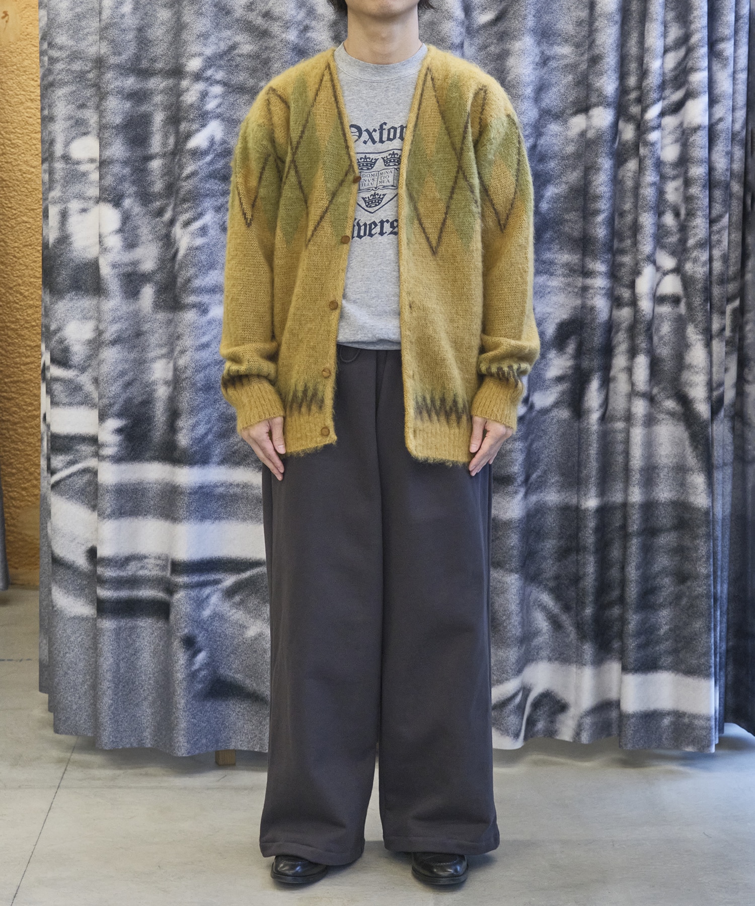 Mohair Cardigan Argyle Needles