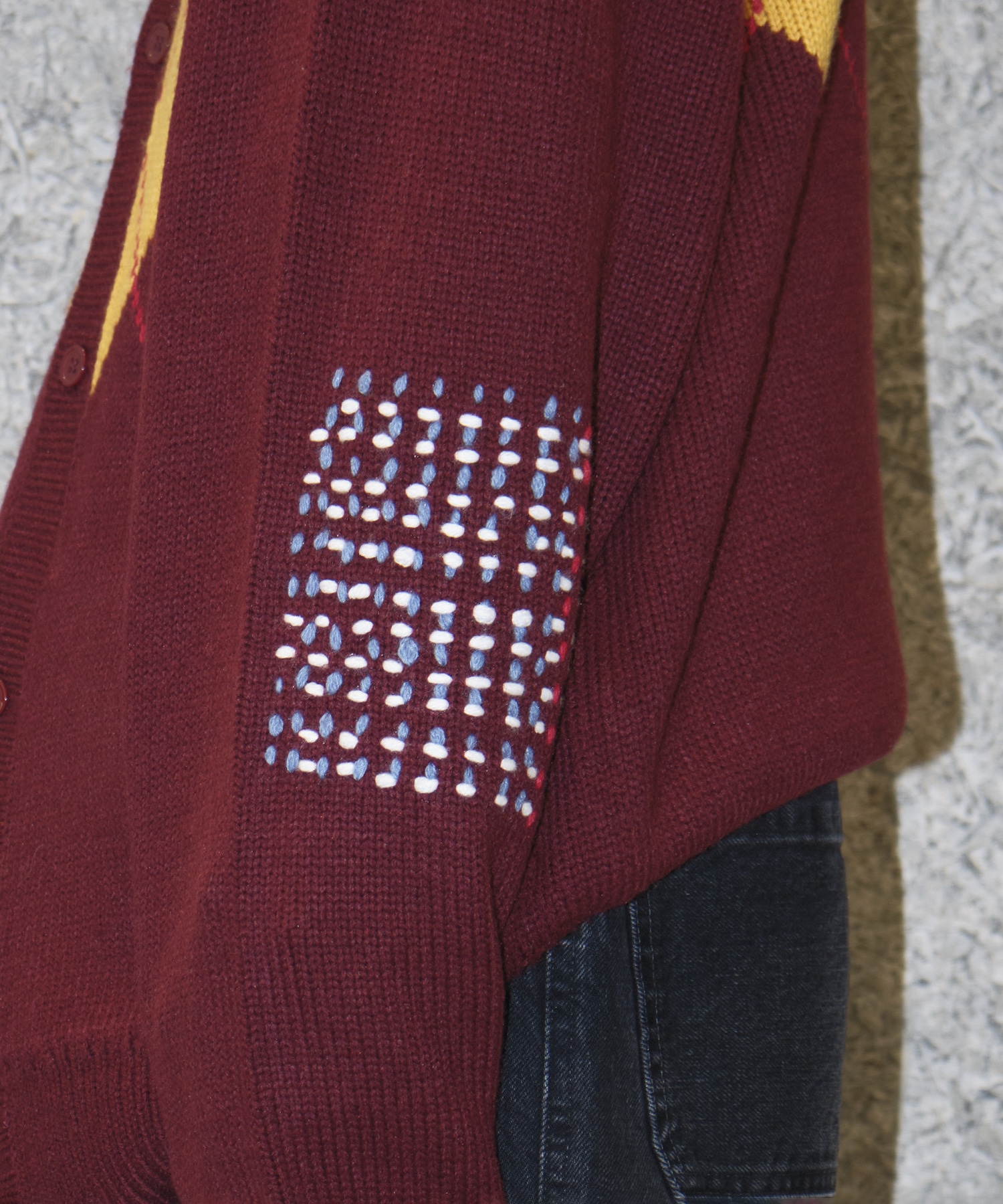 ARGYLE CARDIGAN RICE NINE TEN