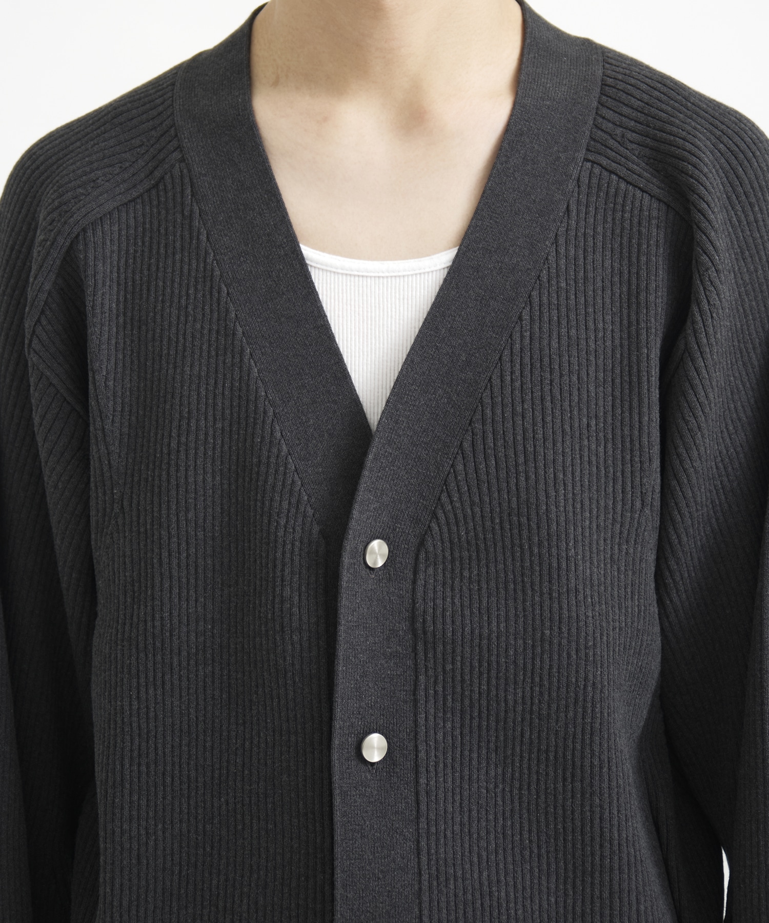 RIB OVER SIZE CARDIGAN CONZ
