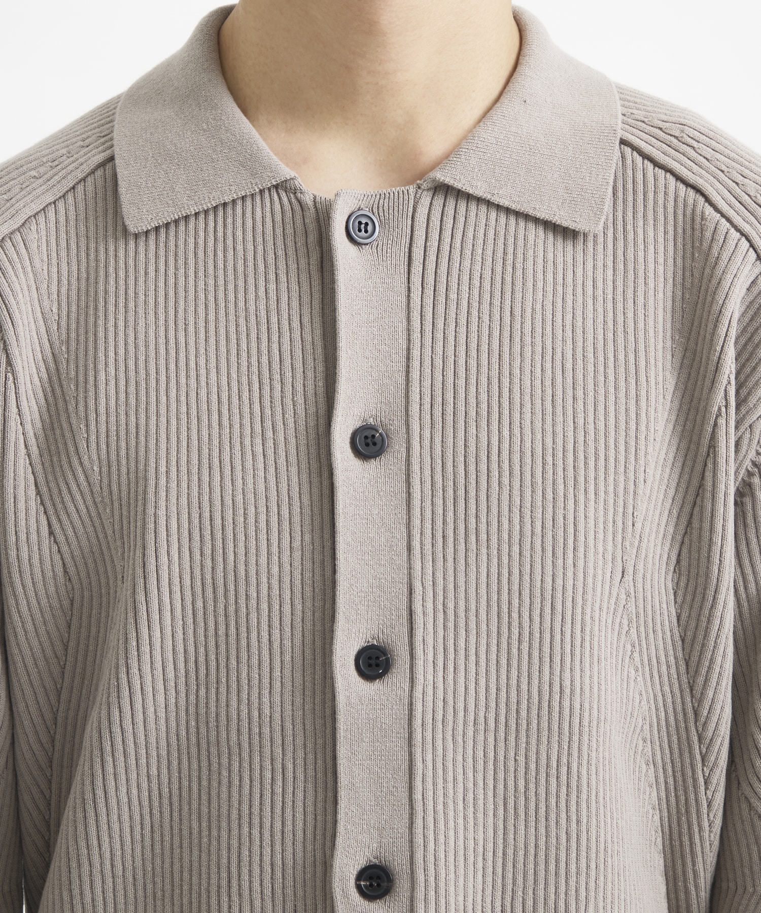 RIBBED SHIRT CARDIGAN CONZ