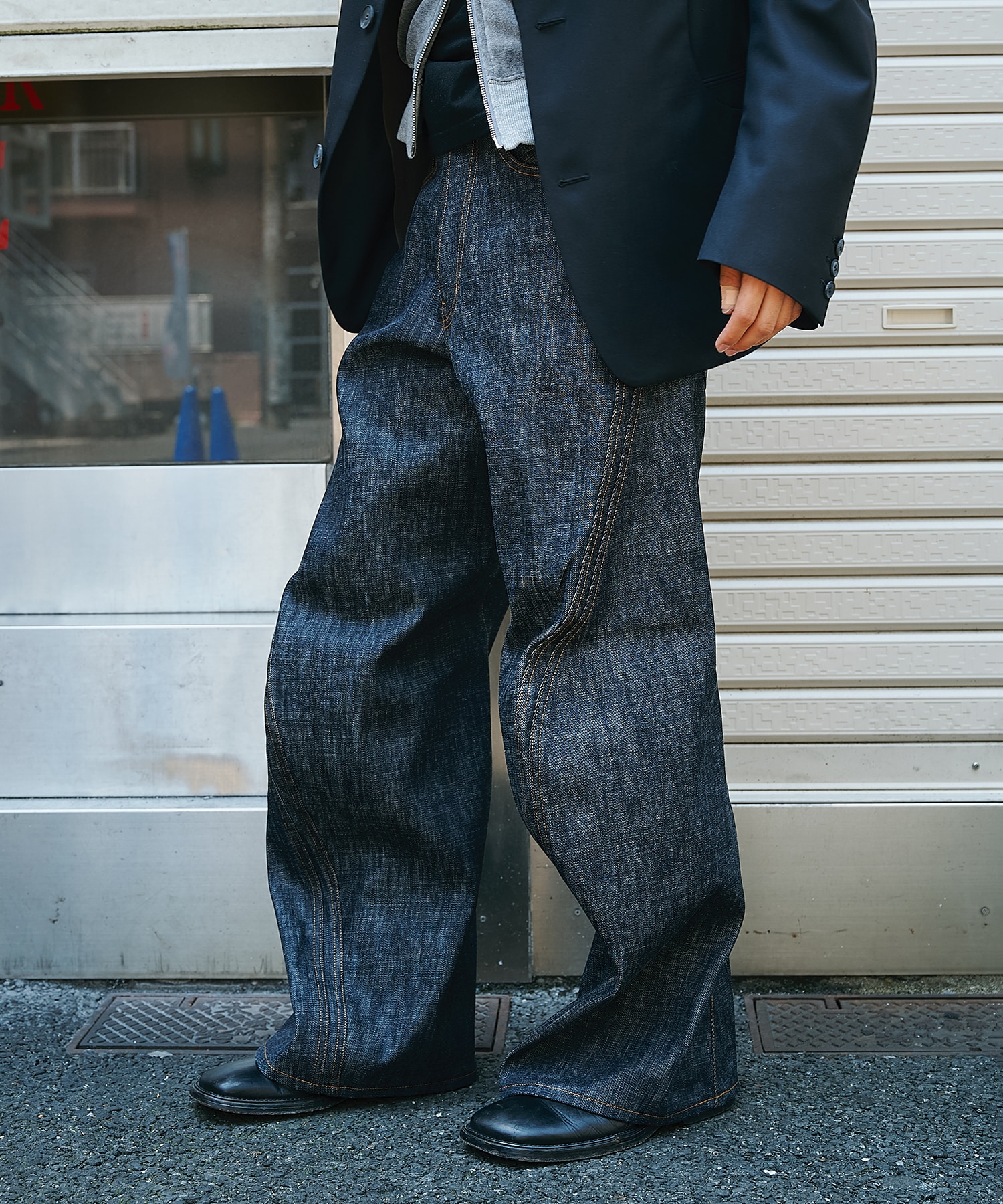 NVRFRGT NO.EXST251P02 サイズ1 別注 3D TWISTED WIDE LEG JEANS（デニムパンツ）｜NVRFRGT