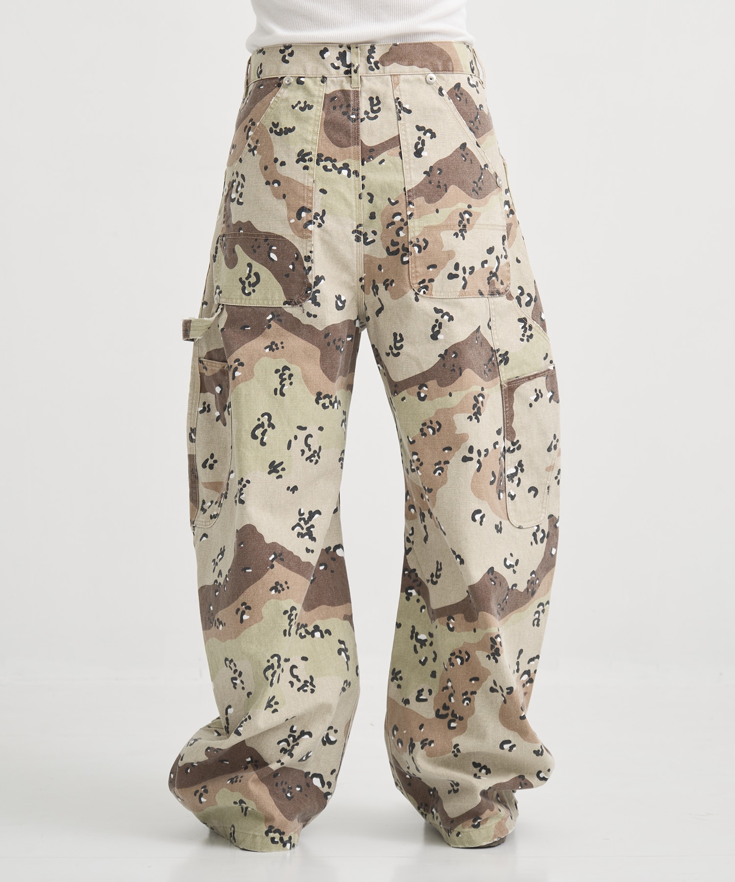 CAMO DUCK DOUBLE KNEE CURVED LEG PANTS CONZ
