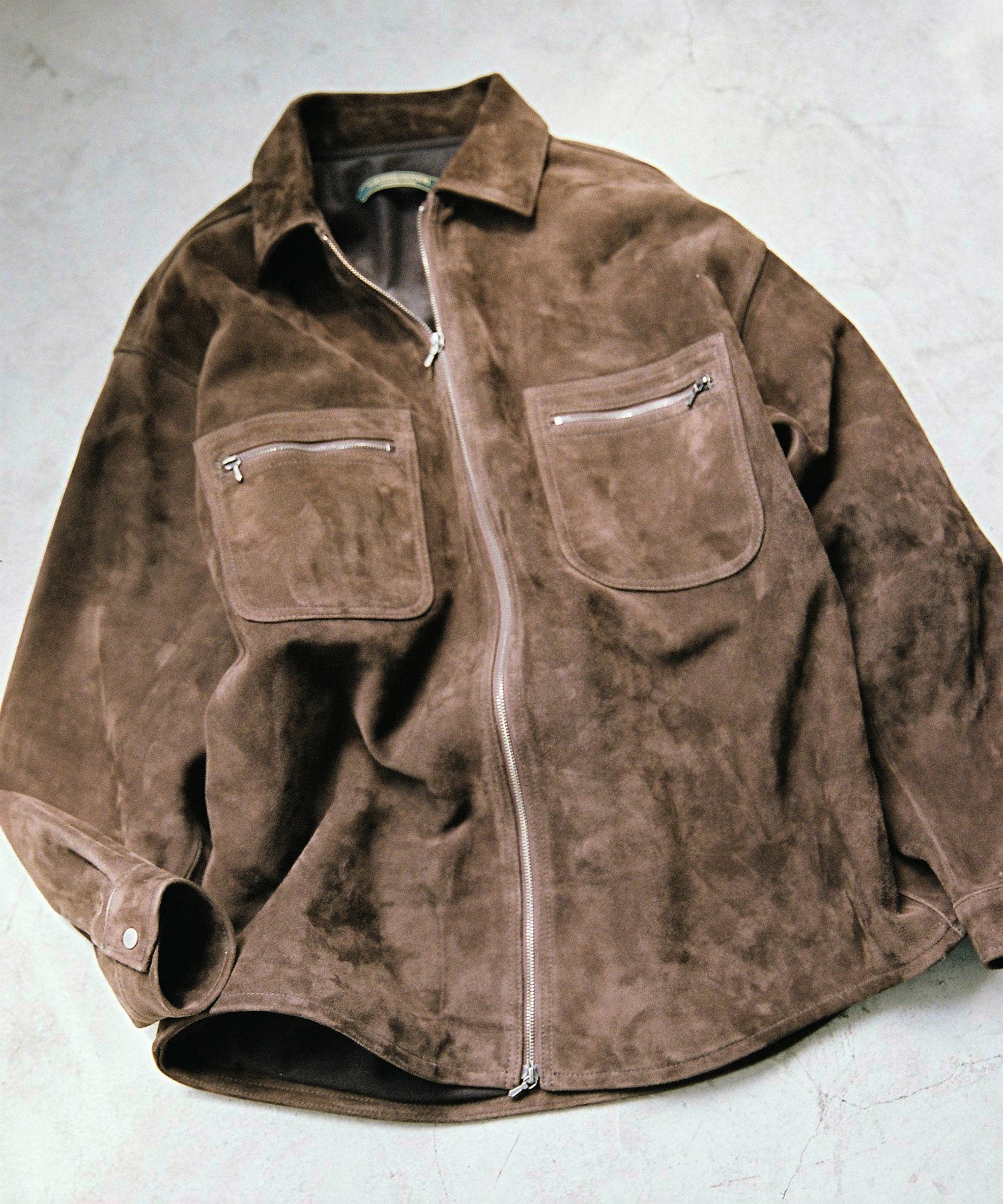 LEATHER SHIRT JACKET SUEDE The DUFFER N NEPHEWS