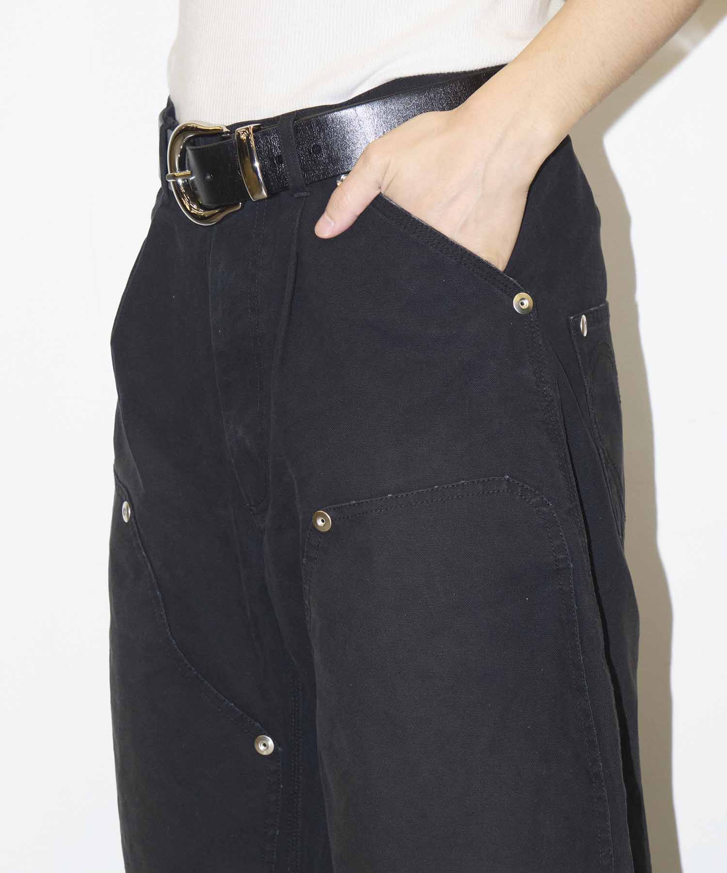 BASICKS×DUCK DOUBLE KNEE CURVED LEG PANTS CONZ