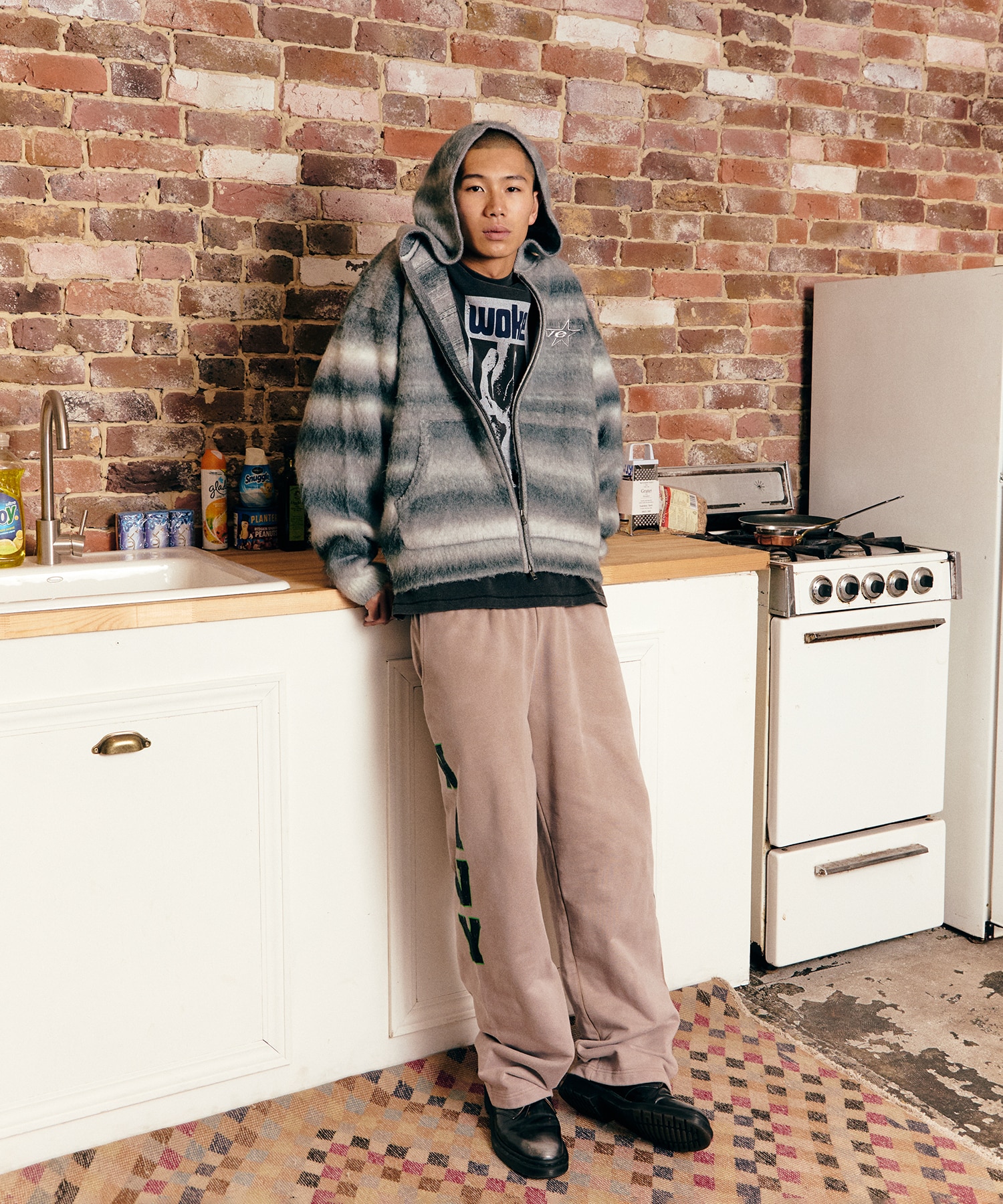 Faded Navy Sweat Pants WOKE EDGE