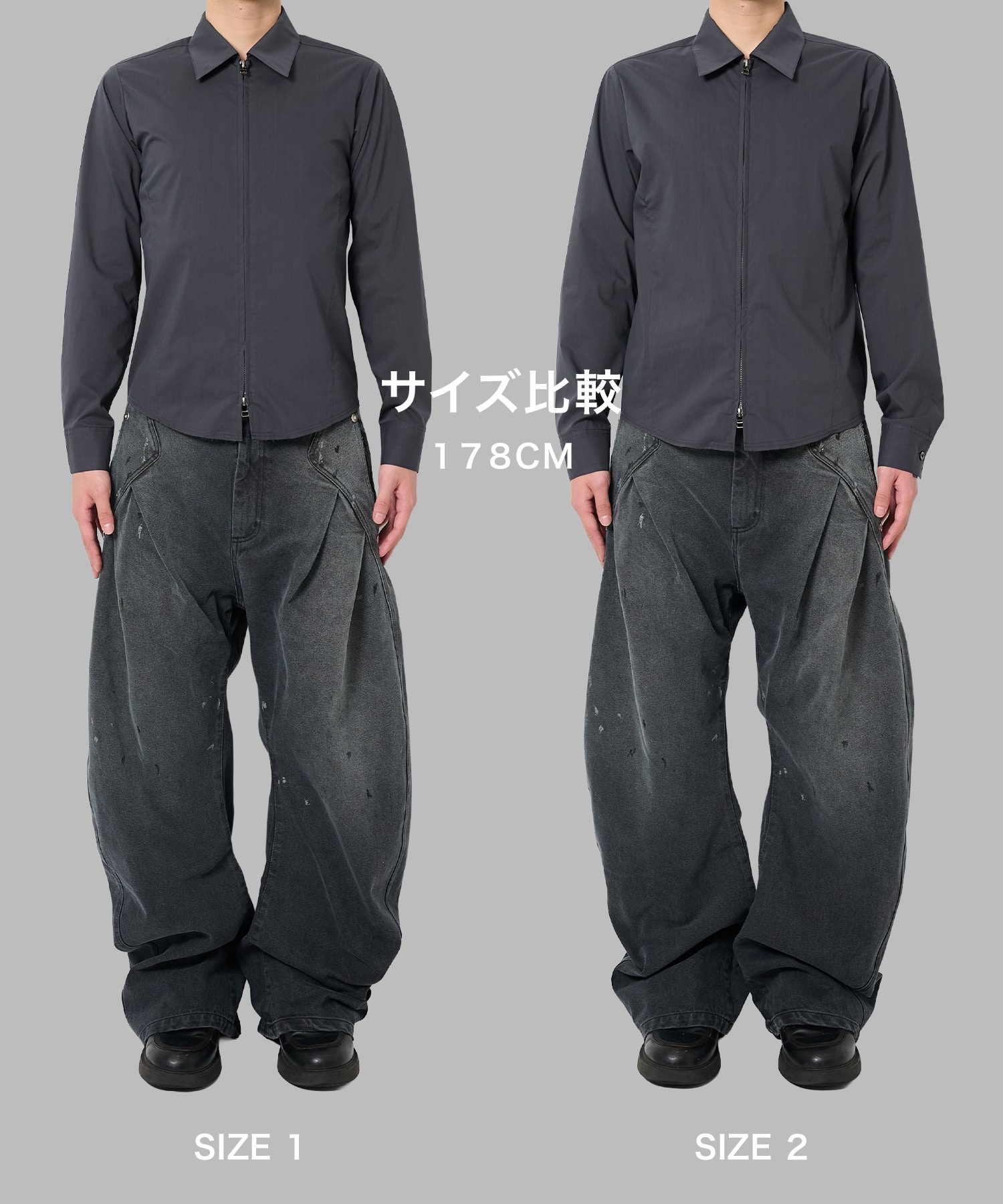 fitted zip up shirt CONZ