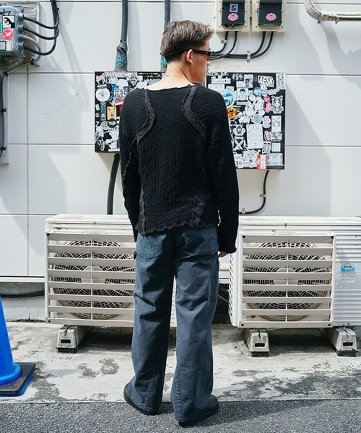 復刻別注 PANELED LONG SLEEVE T SHIRT NVRFRGT