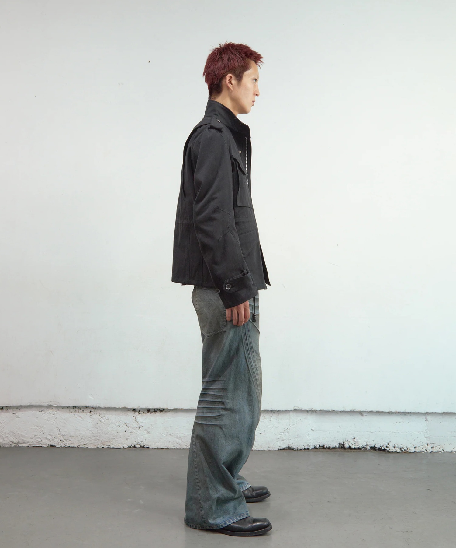 3D TWISTED WIDE LEG JEANS NVRFRGT