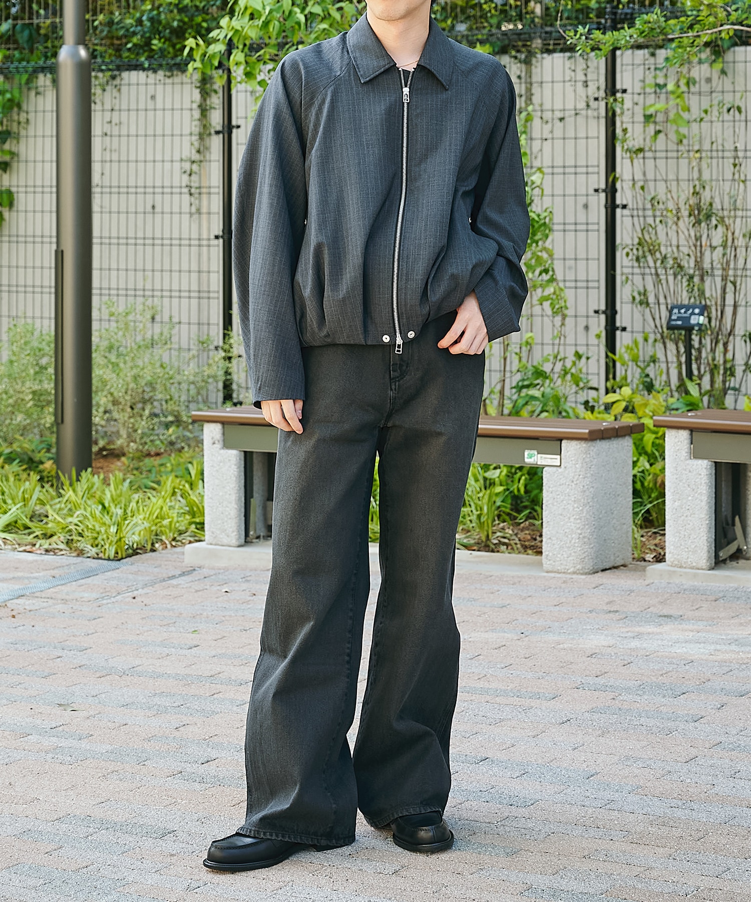 coating loose fit jeans  brown over die CONZ