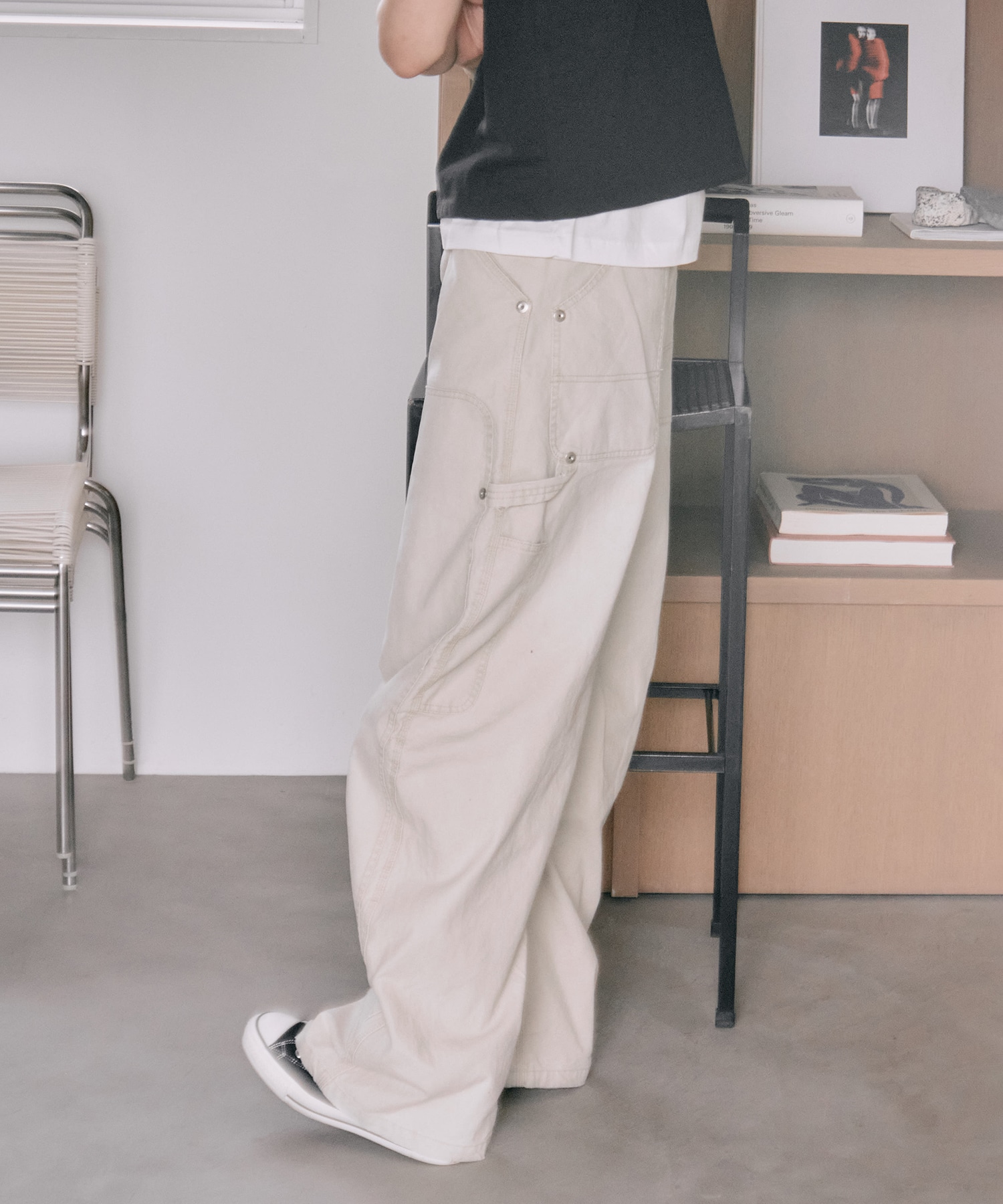 duck double knee curved leg pants CONZ