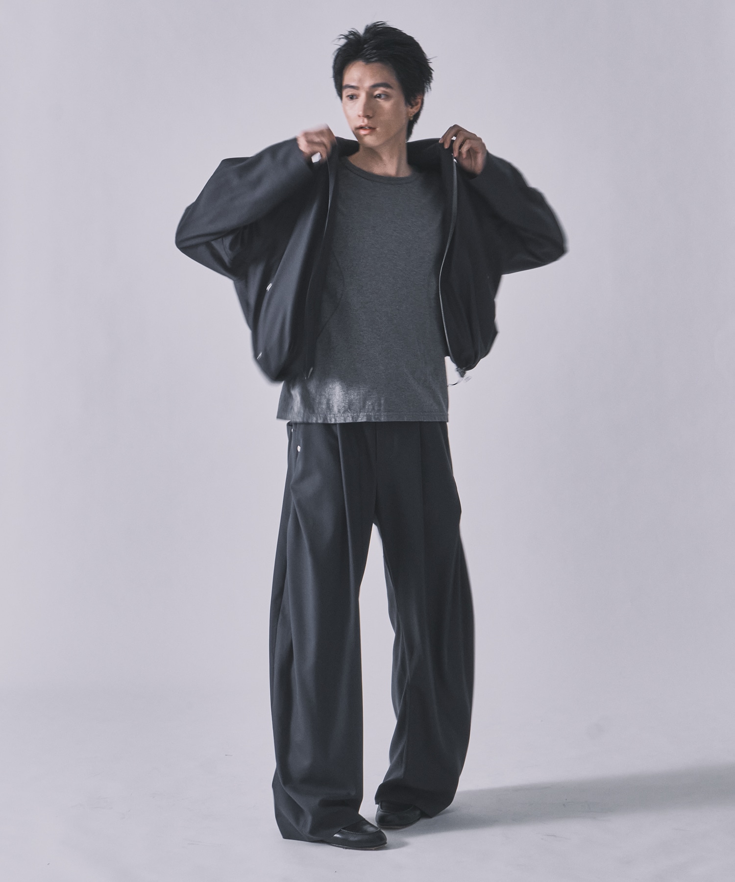 summer carve leg trousers super 110 CONZ