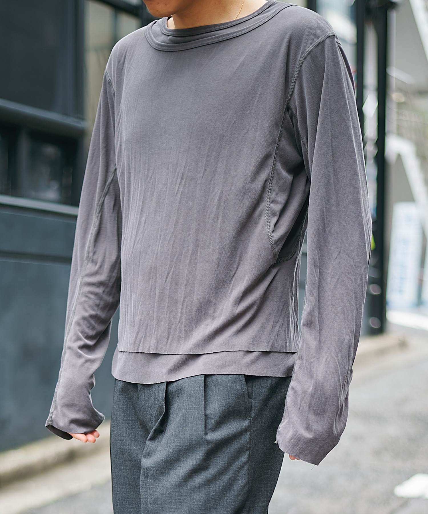 layered long sleeve tee vintage fibco CONZ
