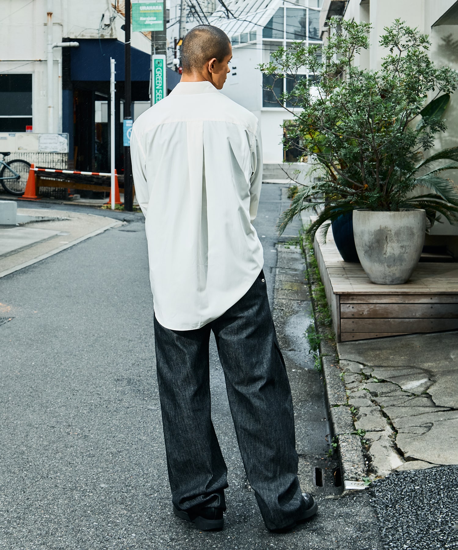 curve leg trousers pique denim 2.0 CONZ