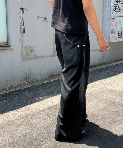double pleated wide leg trousers CONZ