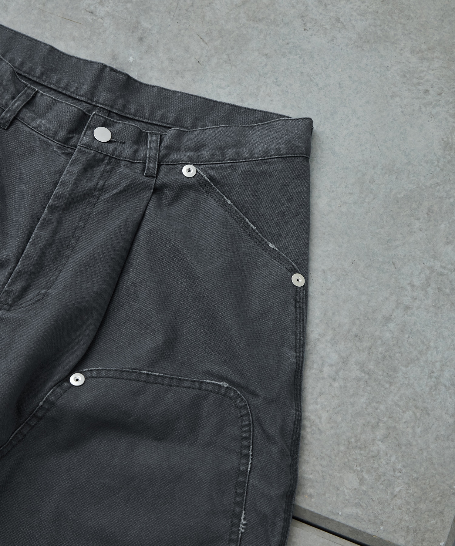 BASICKS×duck double knee curve leg shorts CONZ