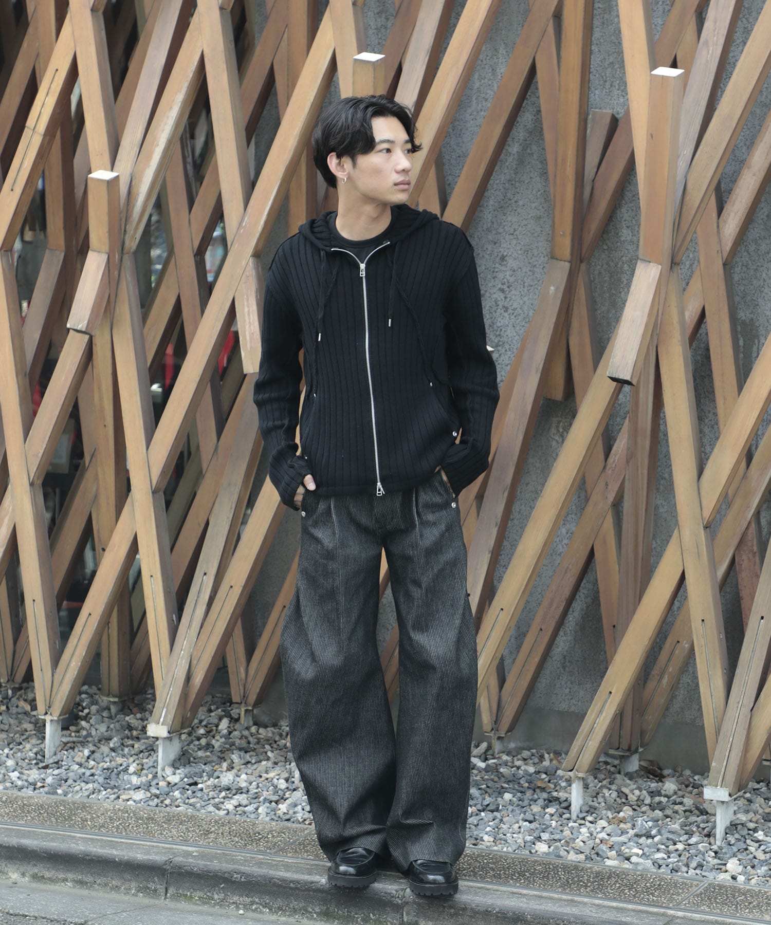 rib zip up parker CONZ