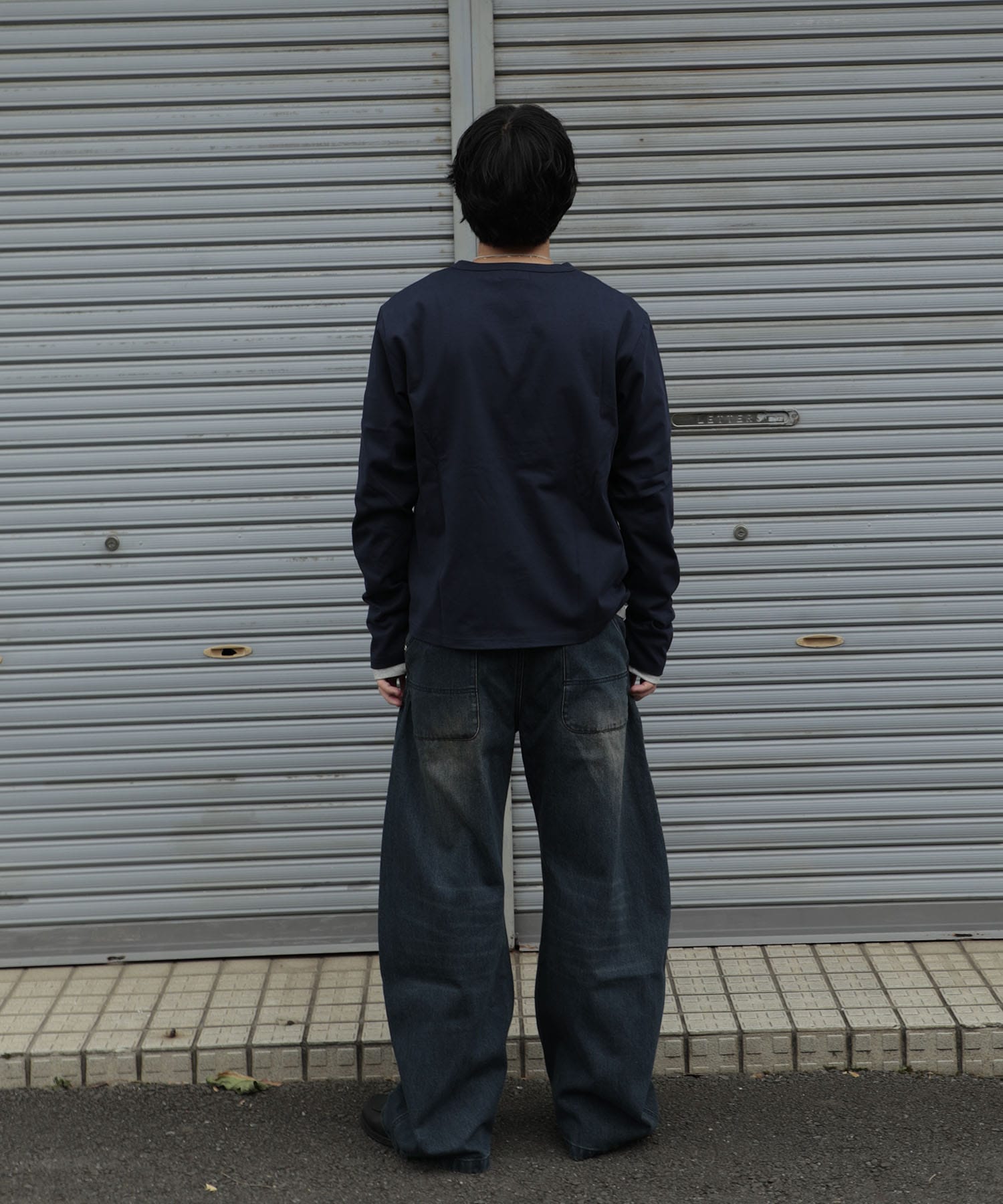 over dye curved denim CONZ