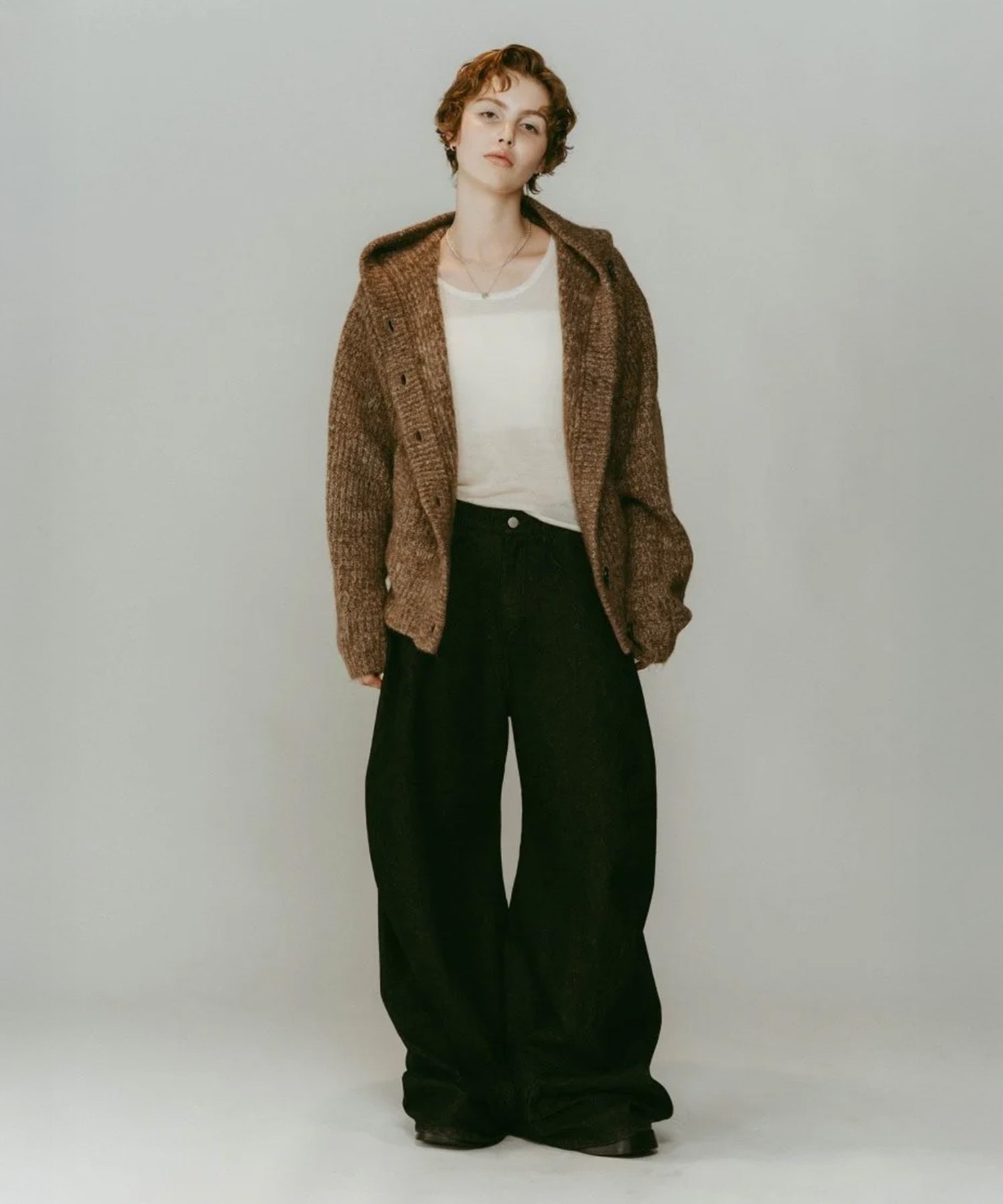 tuck design denim pants Knuth Marf