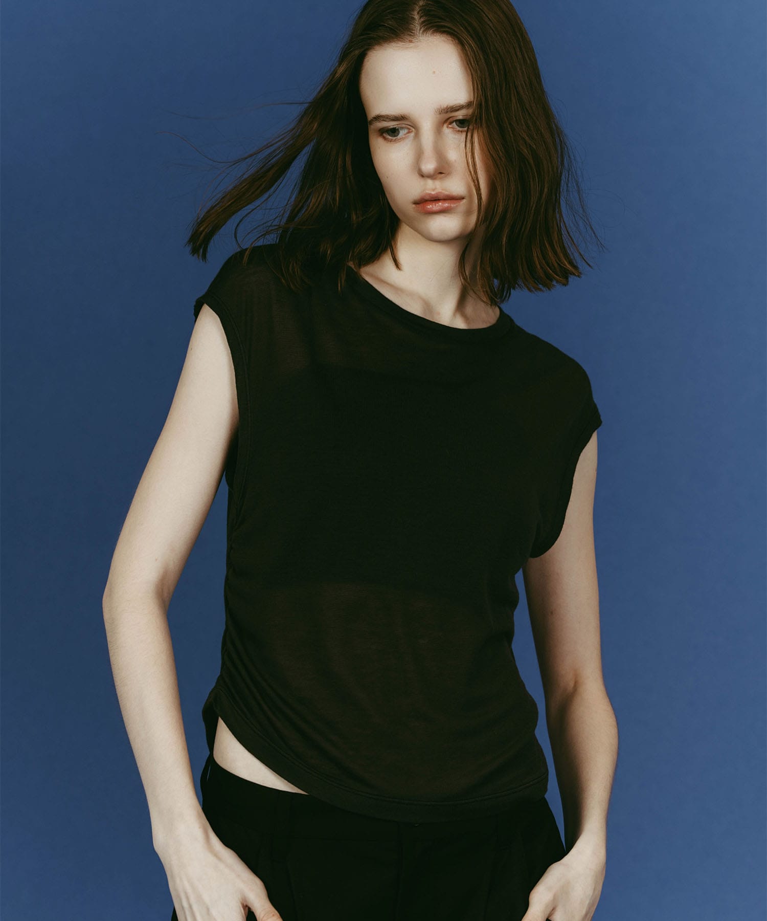 2-piece layered compact shirt/bluecharcoal Knuth Marf