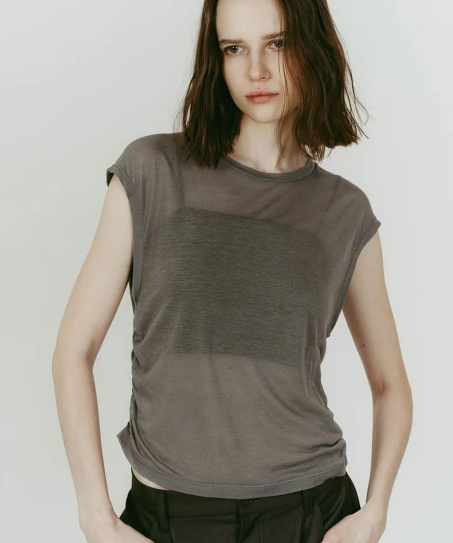 2-piece layered compact shirt/bluecharcoal Knuth Marf