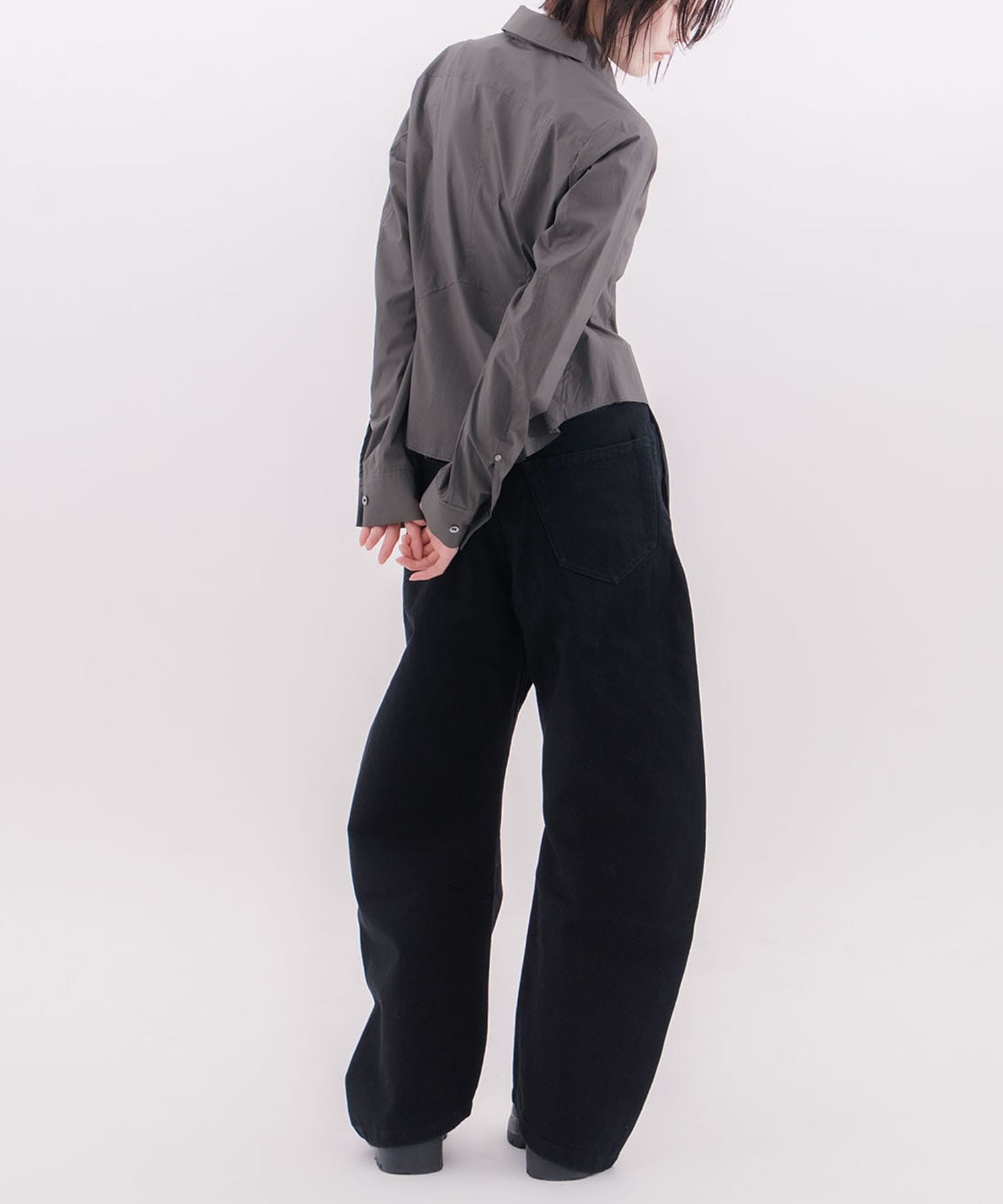fitted zip up shirt CONZ