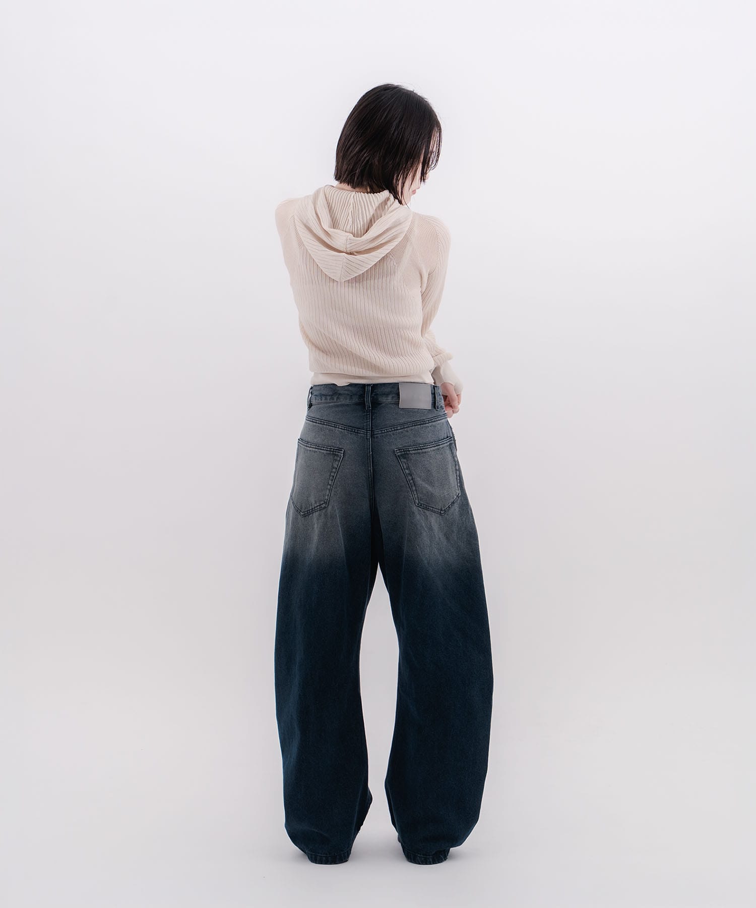 rib slim hoodie CONZ