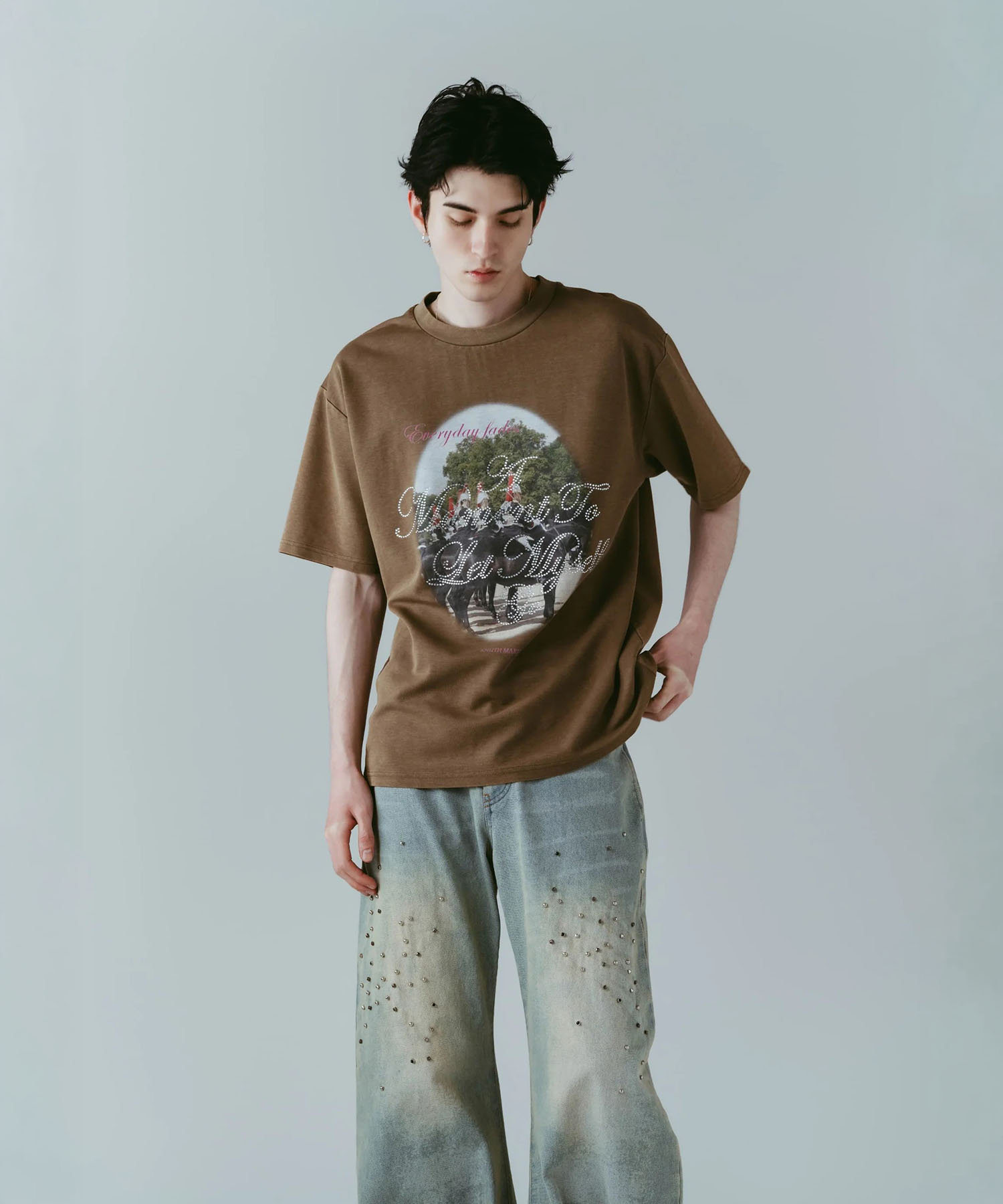 rhinestone graphic tee(unisex) Knuth Marf