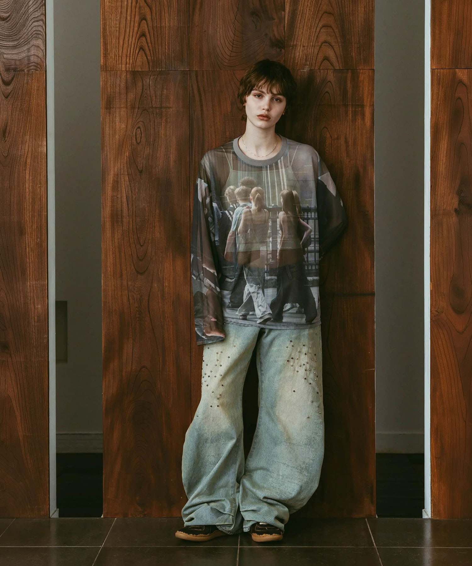 school sheer long-sleeve tee(unisex) Knuth Marf