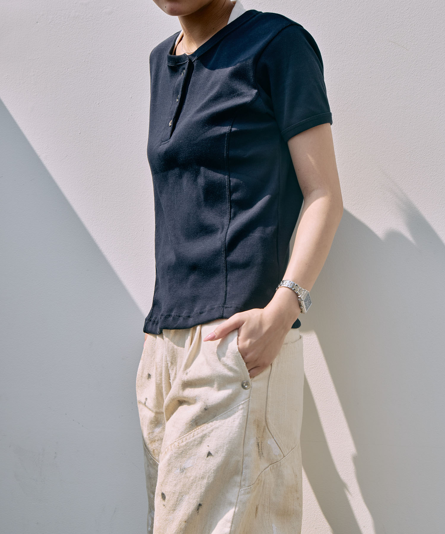 fitted rib henry short sleeve CONZ