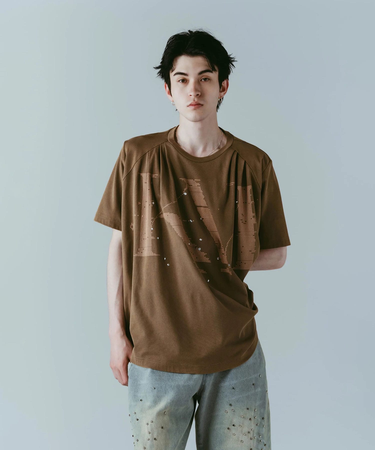 tuck detail oversized tee(unisex) Knuth Marf