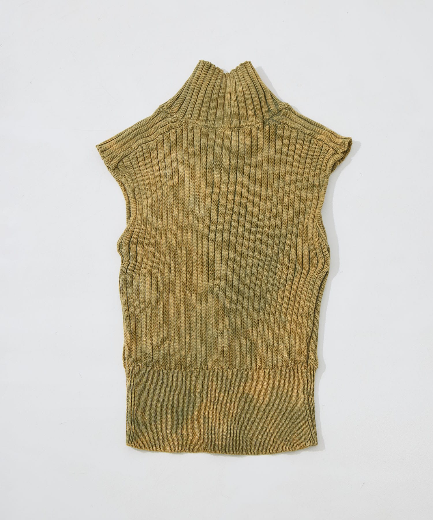 sleeveless zip knit tops CONZ