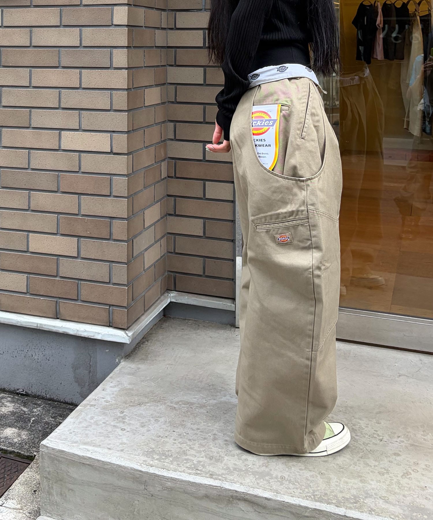 Dickies×NVRFRGT DOUBLE KNEE CURVED LEG UTILITY WORK PANTS NVRFRGT