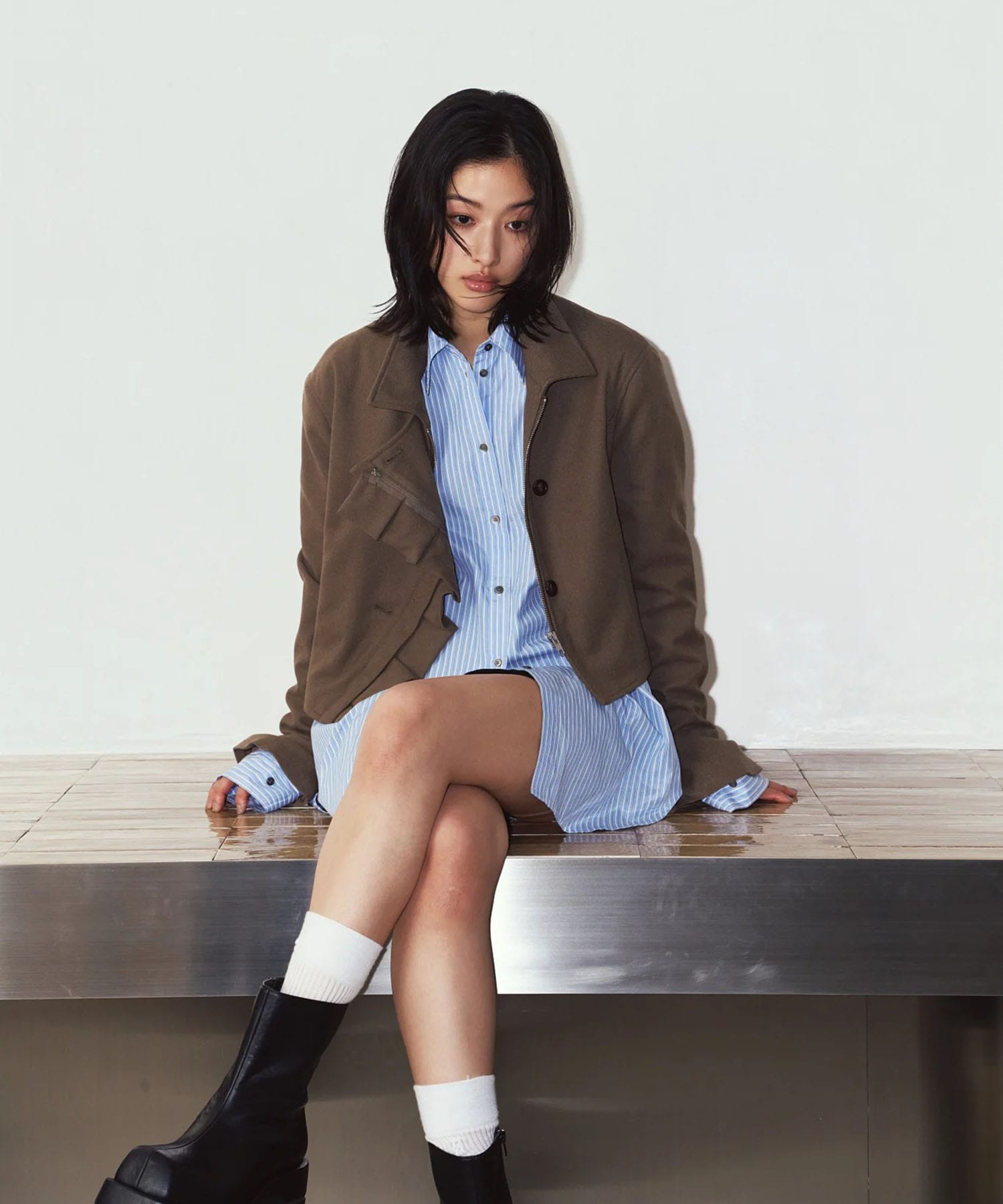 2way cropped frill jacket Knuth Marf
