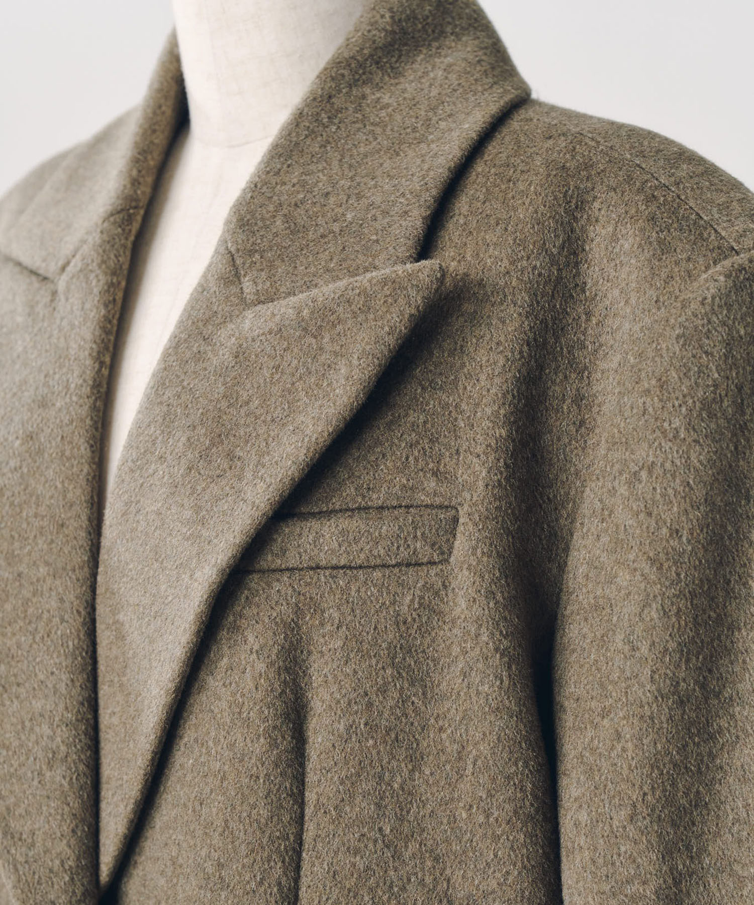 single-breasted long coat/navy Knuth Marf