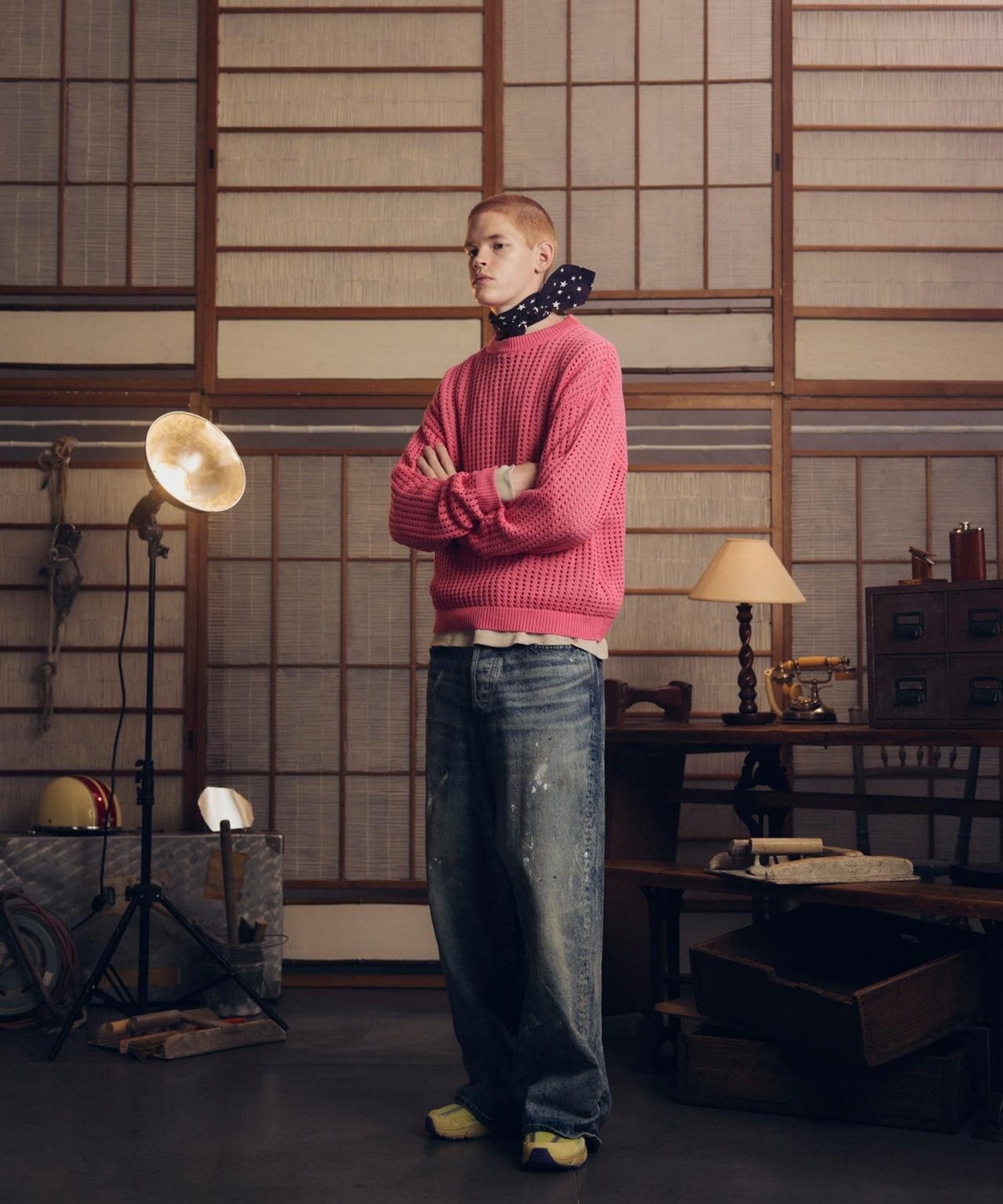 FRESH MAN DENIM WIDE PANTS PAINT refomed